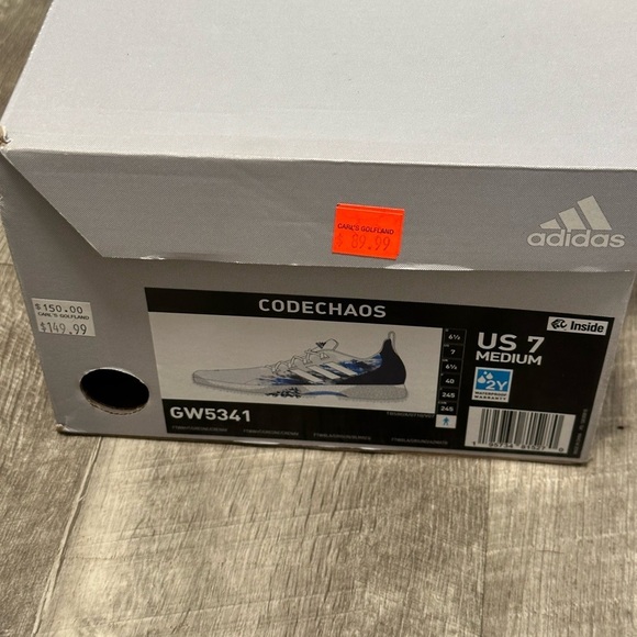 Men’s Adidas Golf 7 CODECHAOS Gray Blue Shoes Spikeless Lightweight Waterproof - Picture 4 of 11